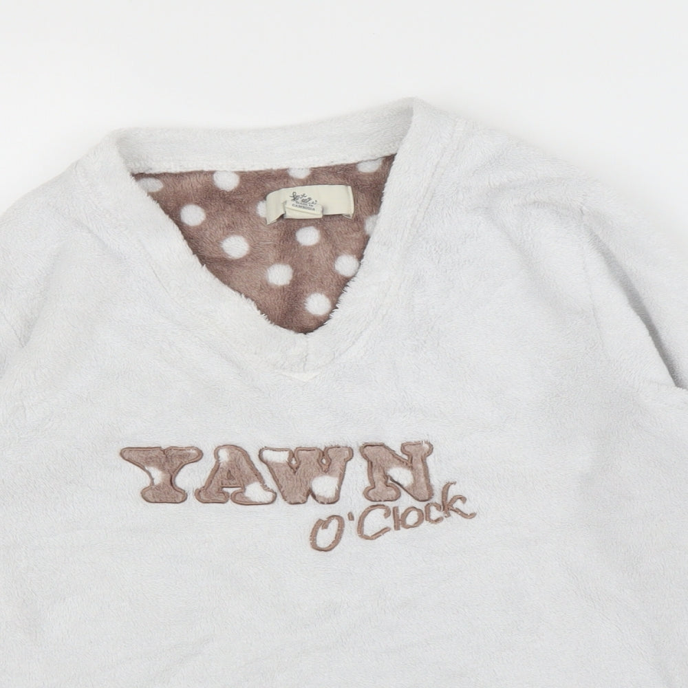 Primark Womens Grey Solid  Top Pyjama Top Size S
