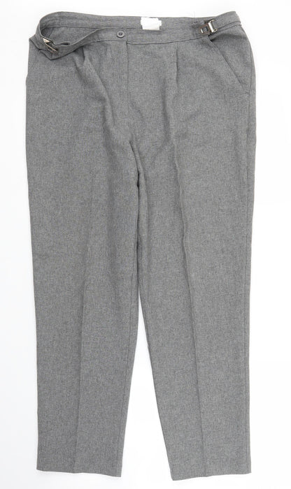 Damart Womens Grey   Carrot Trousers Size 34 in L26 in