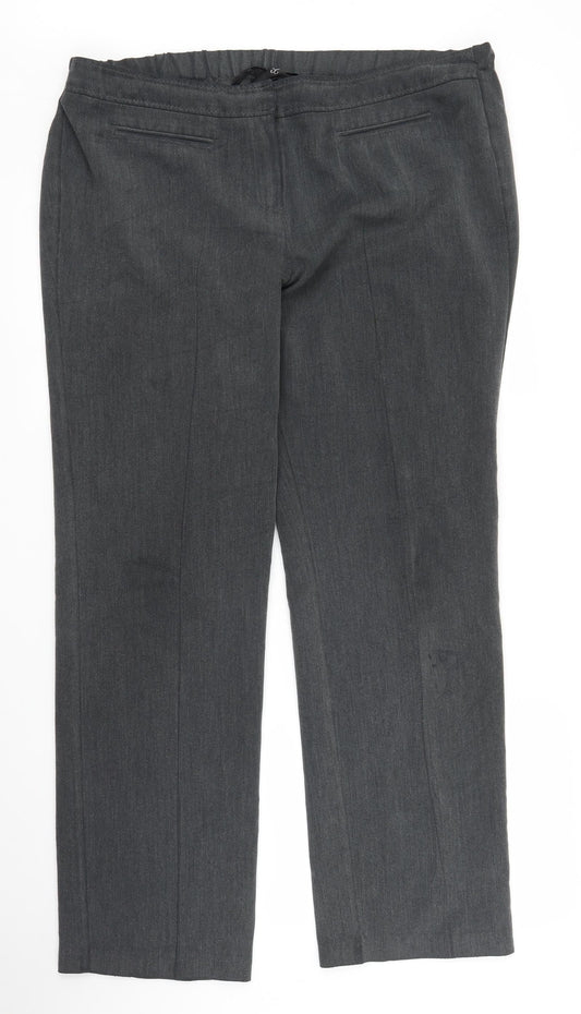 Womens UK Size 14 Very Regular Fit  Grey Trousers