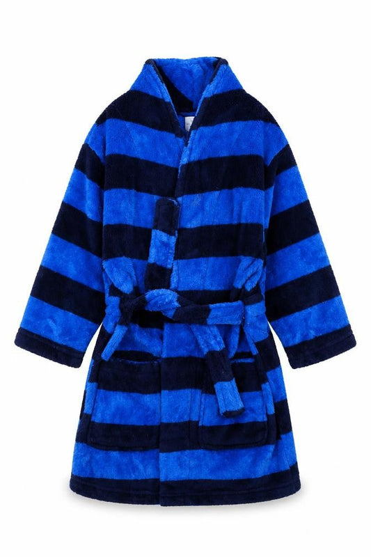 TU Boys Blue Striped   Robe Size 2-3 Years