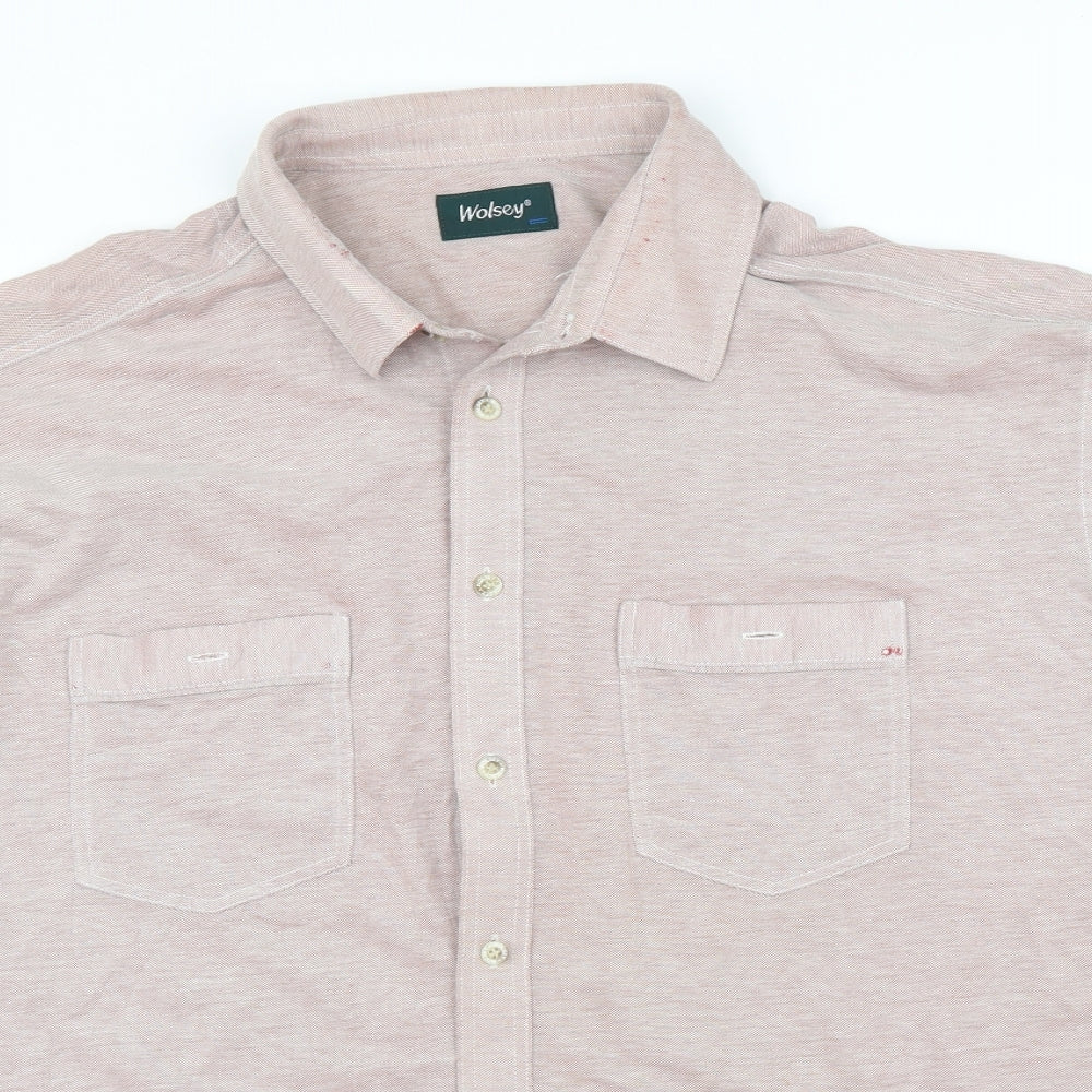 Wolsey Mens Pink    Polo Size XL