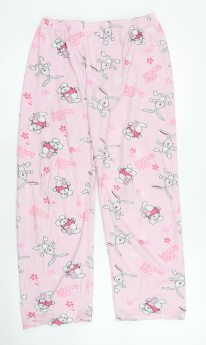 Preworn Womens Pink Solid  Chemise Pyjama Pants Size 8