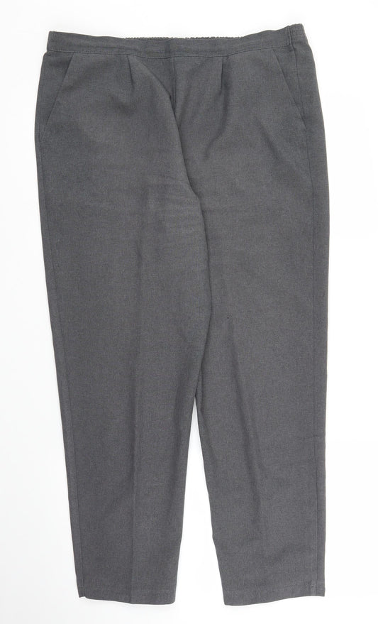 Womens UK Size 16 Happit Regular Fit Capri Grey Trousers