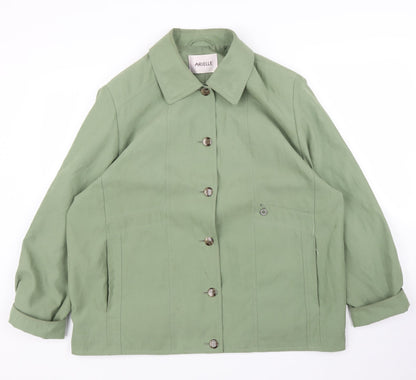 Arielle Womens Green   Rain Coat Coat Size 18