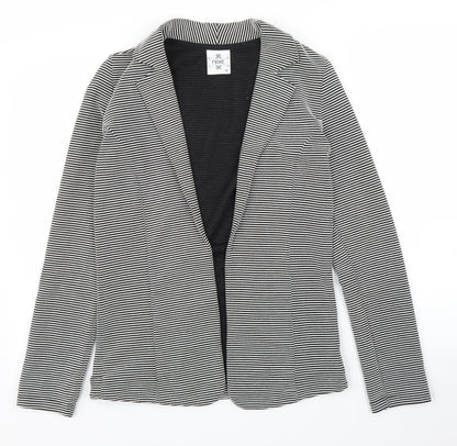 NEXT Womens Black Striped  Jacket Blazer Size 10