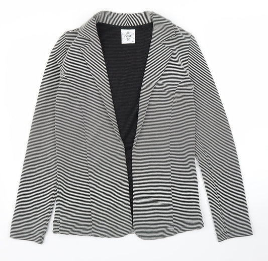 NEXT Womens Black Striped  Jacket Blazer Size 10