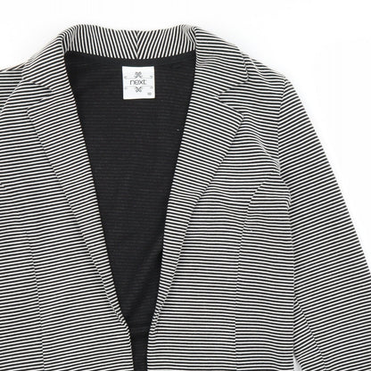 NEXT Womens Black Striped  Jacket Blazer Size 10