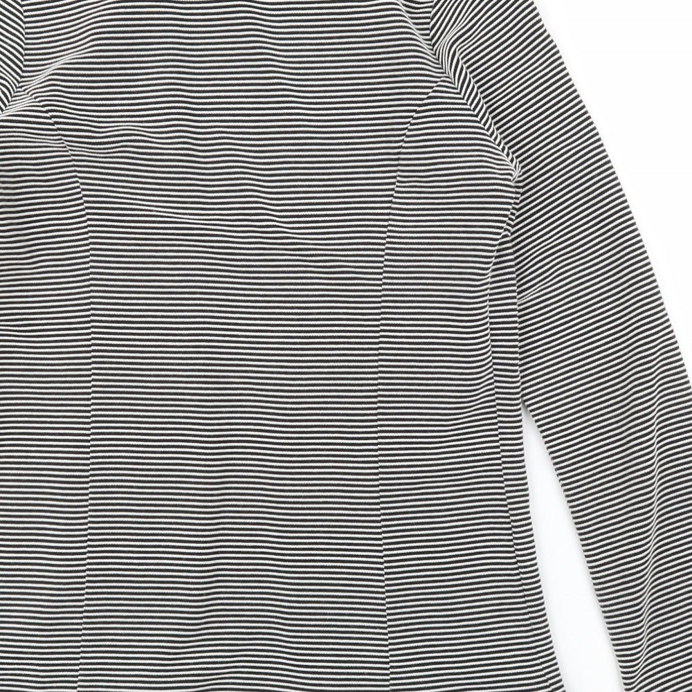 NEXT Womens Black Striped  Jacket Blazer Size 10