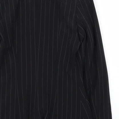 In Wear Womens Black Striped  Jacket Blazer Size 8