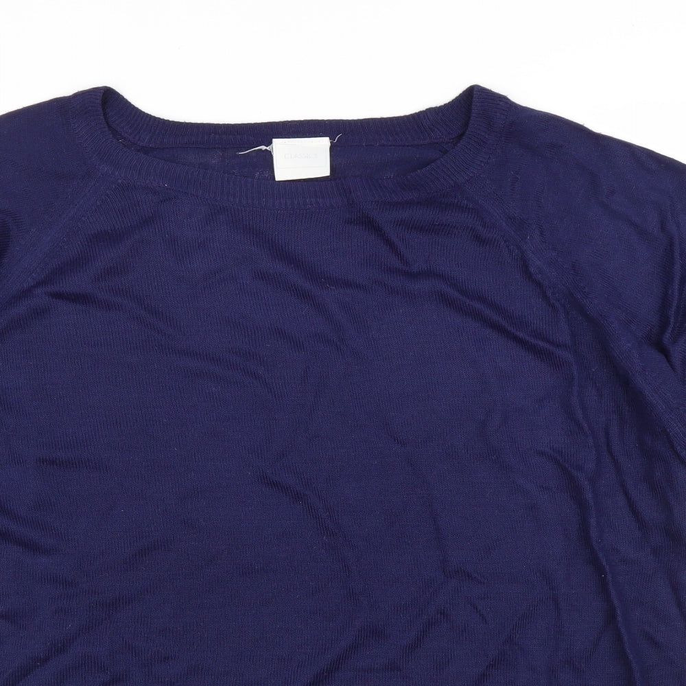 Classics Womens Blue   Pullover Jumper Size L