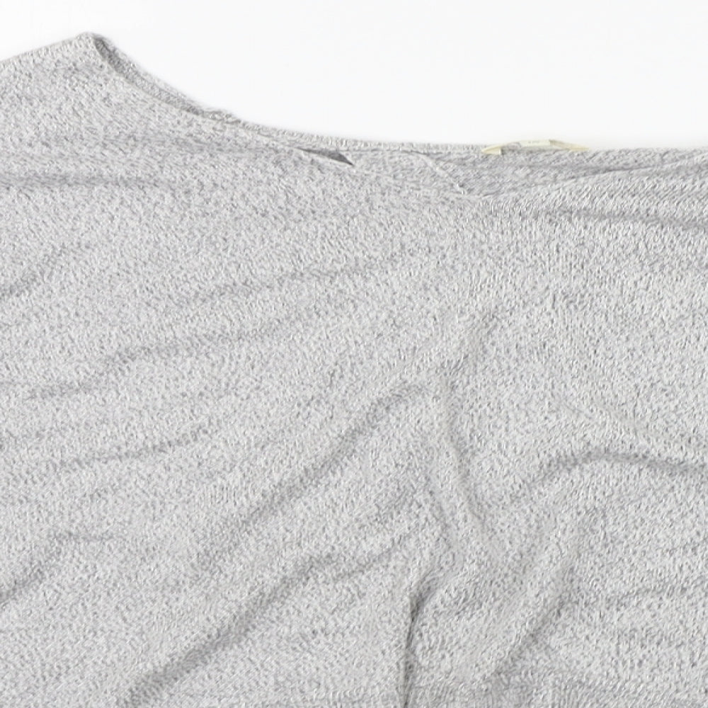 Womens UK Size 10 River Island Grey Basic Blouse