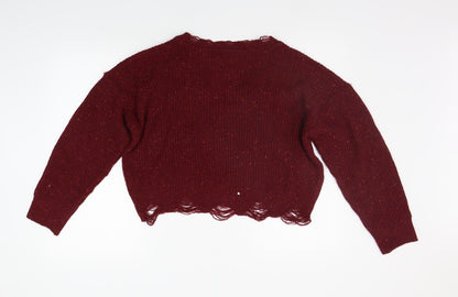Zaful Womens Red   Pullover Jumper Size 8