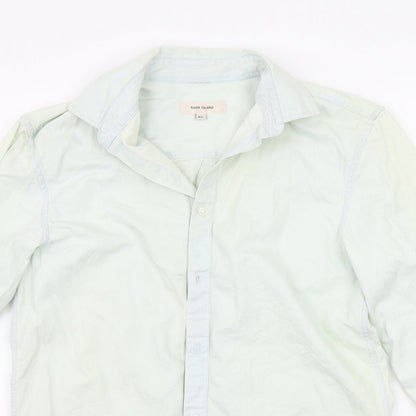 River Island Mens Green    Button-Up Size XS