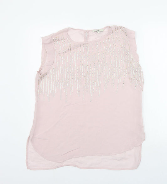 Womens UK Size 16 NEXT Pink Basic T-Shirt