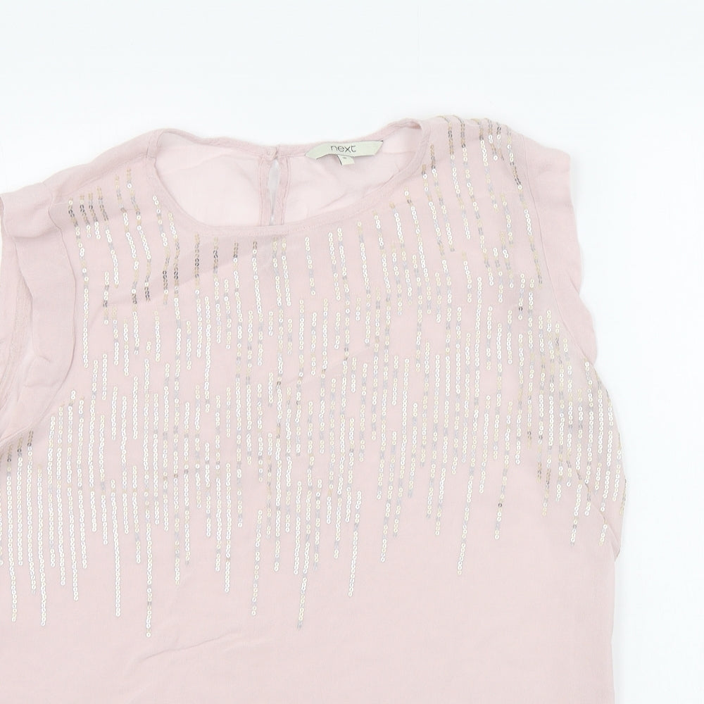 Womens UK Size 16 NEXT Pink Basic T-Shirt