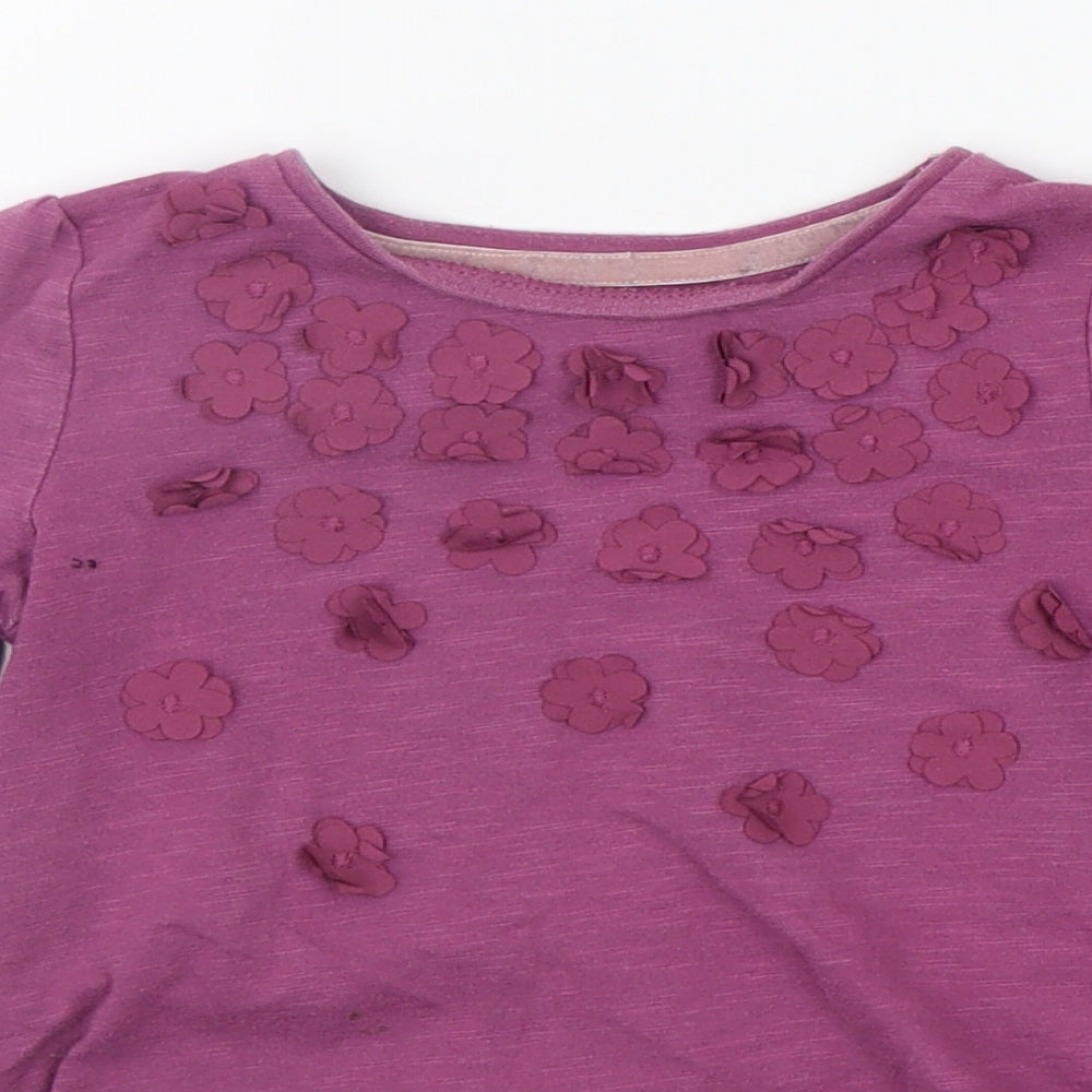F&F Girls Purple   Basic T-Shirt Size 4-5 Years