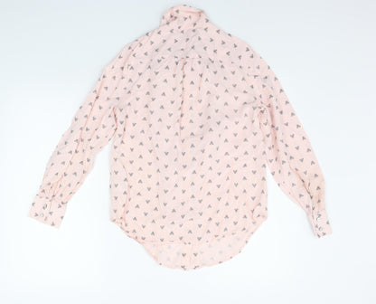 Womens UK Size 10 Marks and Spencer Pink Basic Button-Up