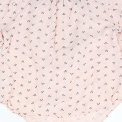 Womens UK Size 10 Marks and Spencer Pink Basic Button-Up