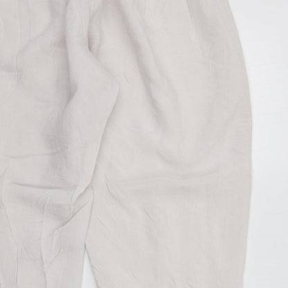 EXTRA CLUB Womens Grey   Cropped Trousers Size XL L21 in - Elasticated Waist
