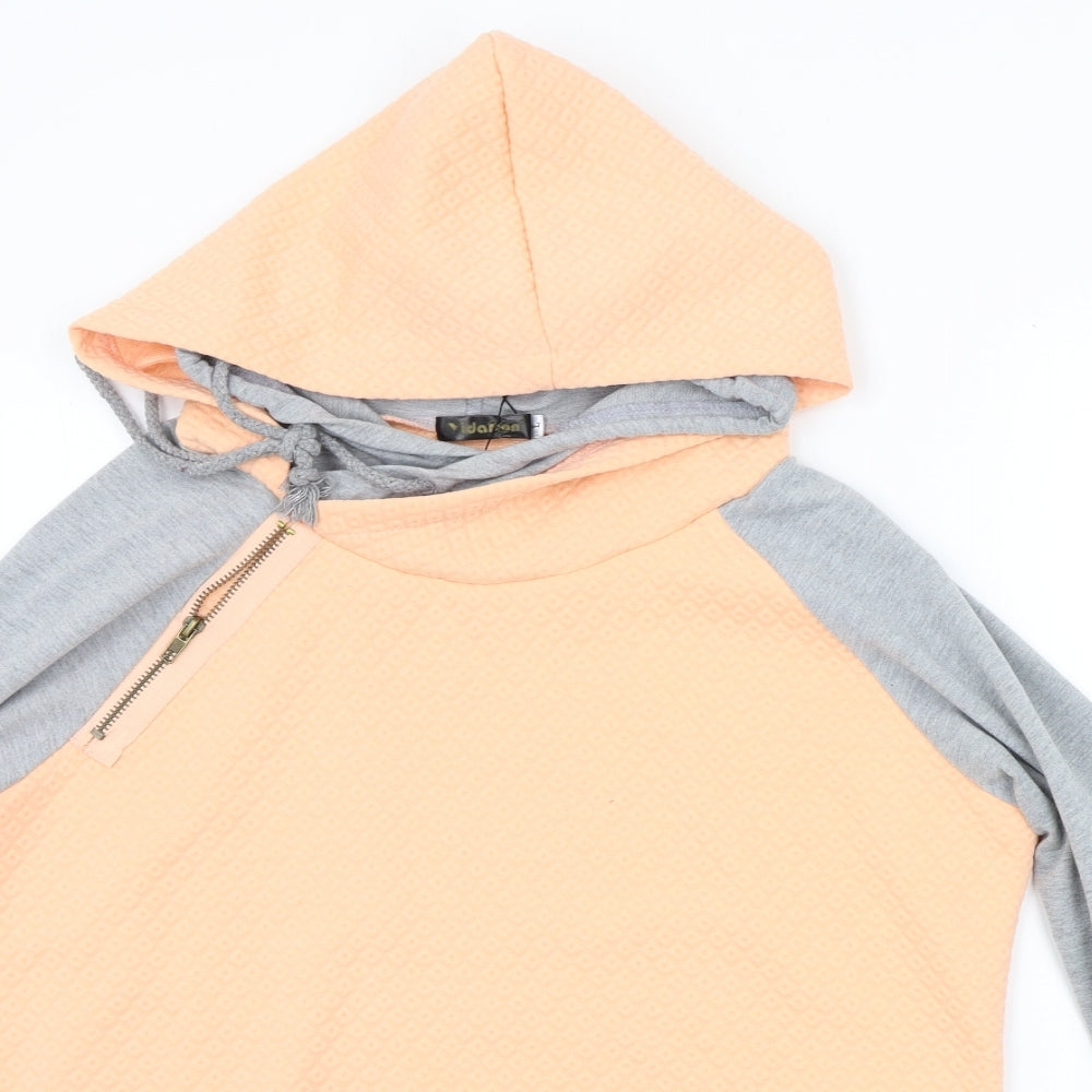 Yidarton Womens Orange   Pullover Hoodie Size L
