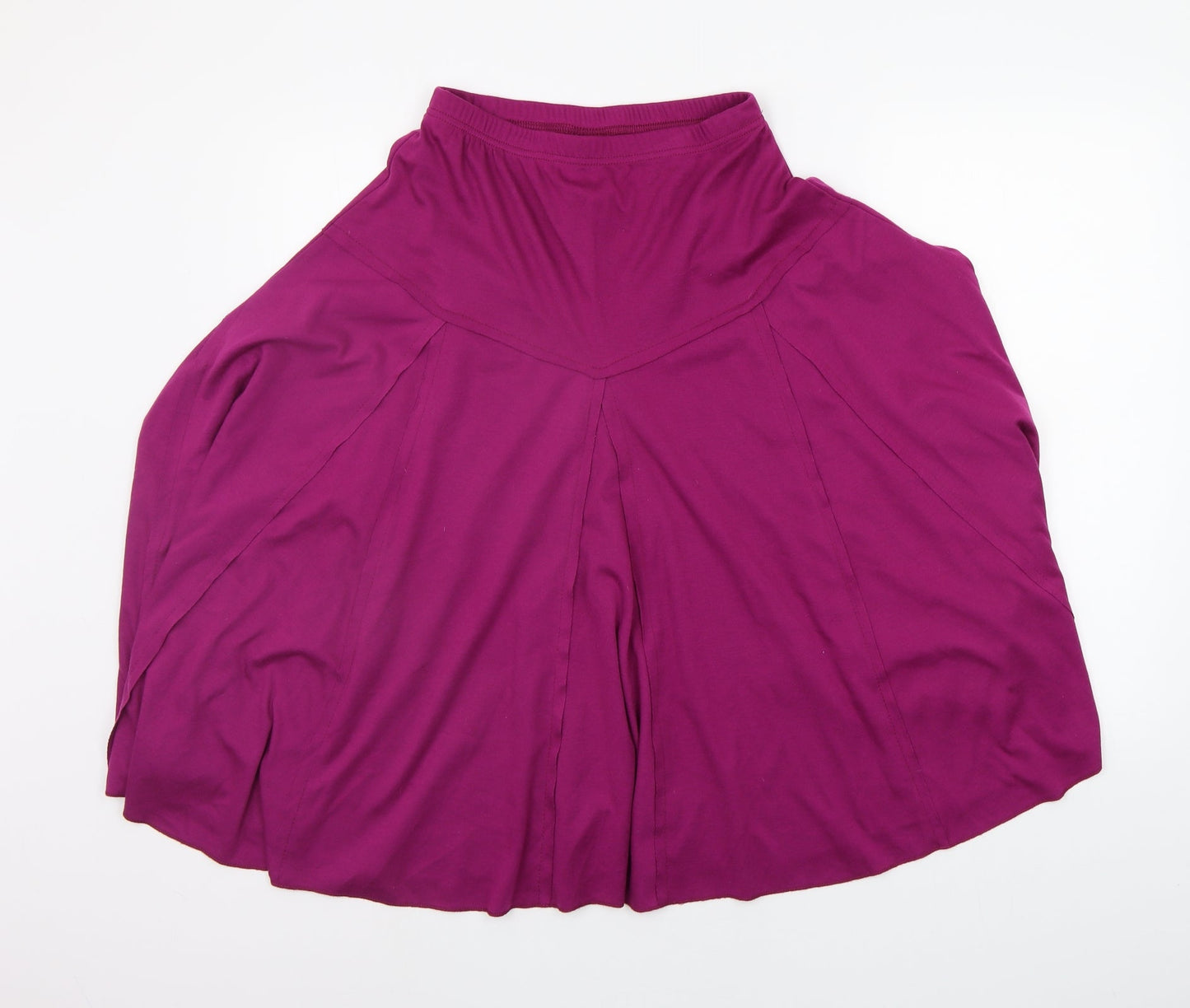 Damart Womens Purple   A-Line Skirt Size 10  - Elasticated Waist