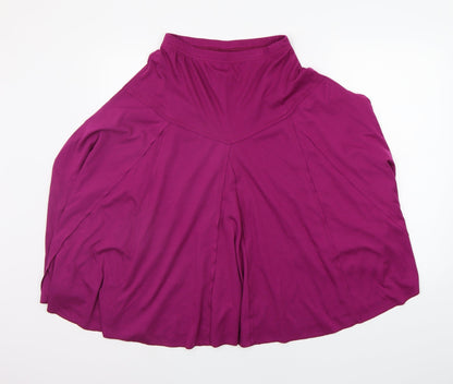 Damart Womens Purple   A-Line Skirt Size 10  - Elasticated Waist