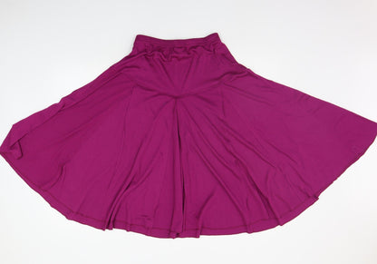 Damart Womens Purple   A-Line Skirt Size 10  - Elasticated Waist