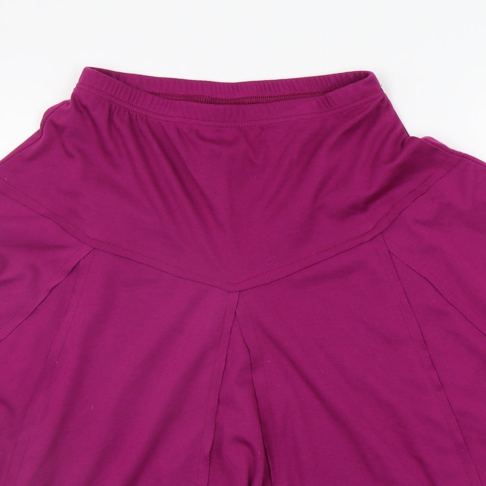 Damart Womens Purple   A-Line Skirt Size 10  - Elasticated Waist