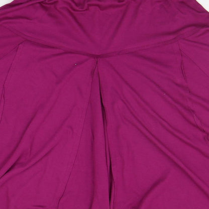 Damart Womens Purple   A-Line Skirt Size 10  - Elasticated Waist