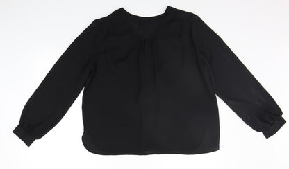 Womens UK Size 14 ASOS Black Basic Blouse