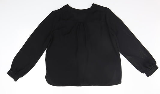 Womens UK Size 14 ASOS Black Basic Blouse