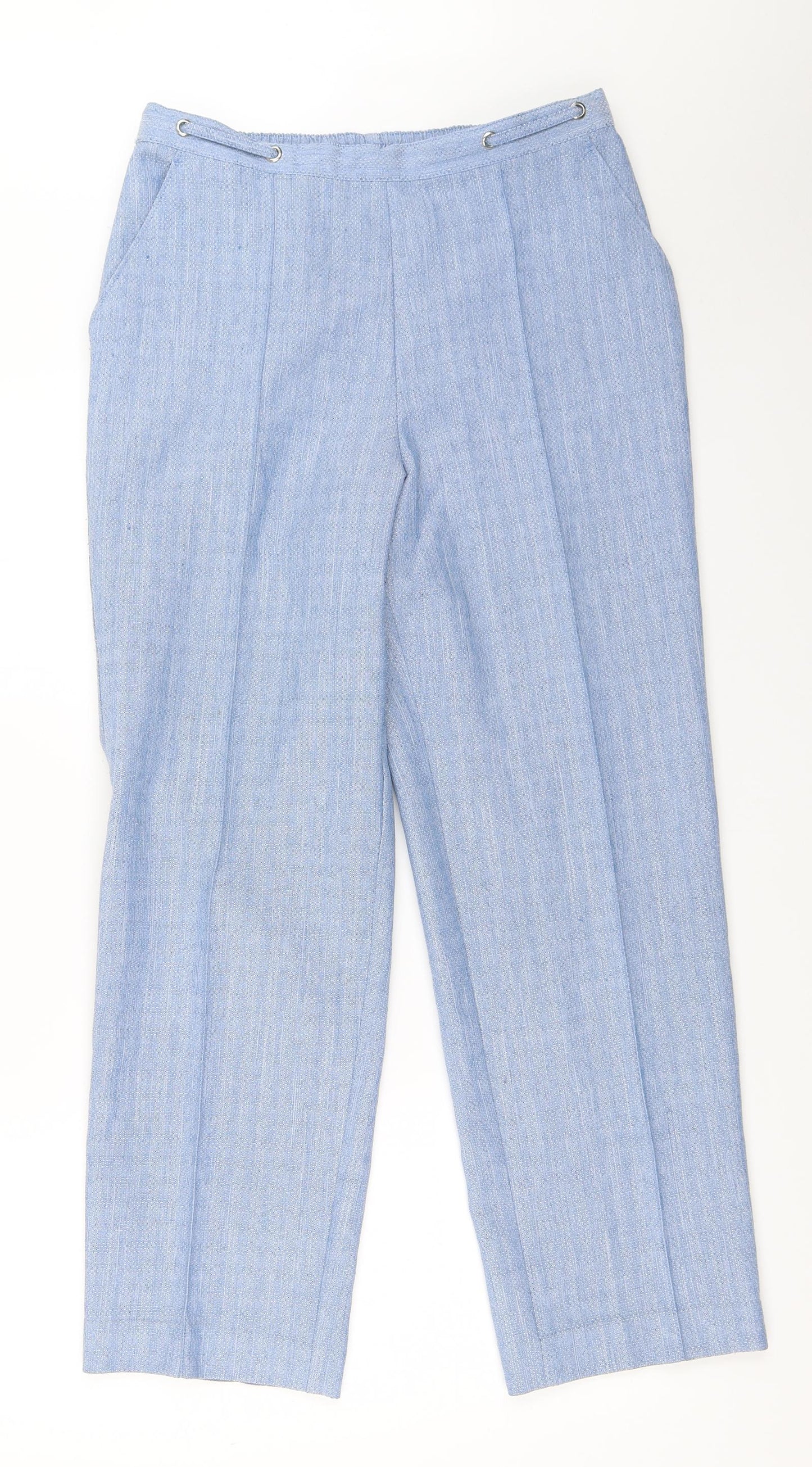 Womens UK Size 29 in Preworn Regular Fit  Blue Trousers