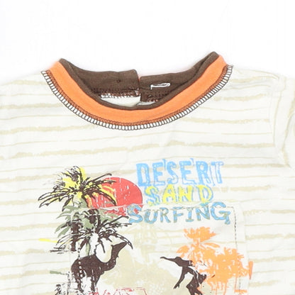 Matalan Boys Ivory   Basic T-Shirt Size 3-6 Months