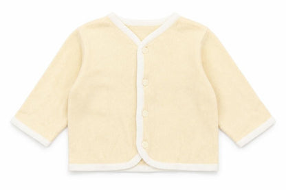Front view of Gap boys’ beige cardigan jumper, size 0-3, months