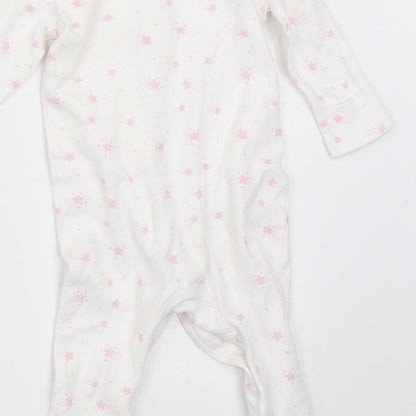 Matalan Girls White   Babygrow One-Piece Size 3-6 Months