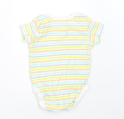 B&M Baby White Striped  Babygrow One-Piece Size 3-6 Months