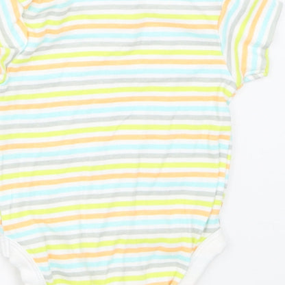 B&M Baby White Striped  Babygrow One-Piece Size 3-6 Months