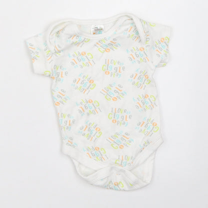 B&M Baby White   Babygrow One-Piece Size 3-6 Months