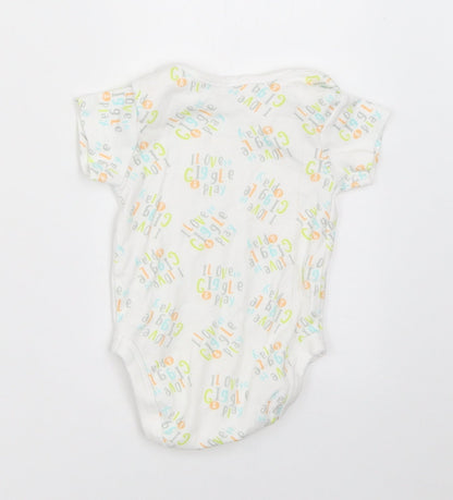 B&M Baby White   Babygrow One-Piece Size 3-6 Months