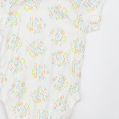 B&M Baby White   Babygrow One-Piece Size 3-6 Months