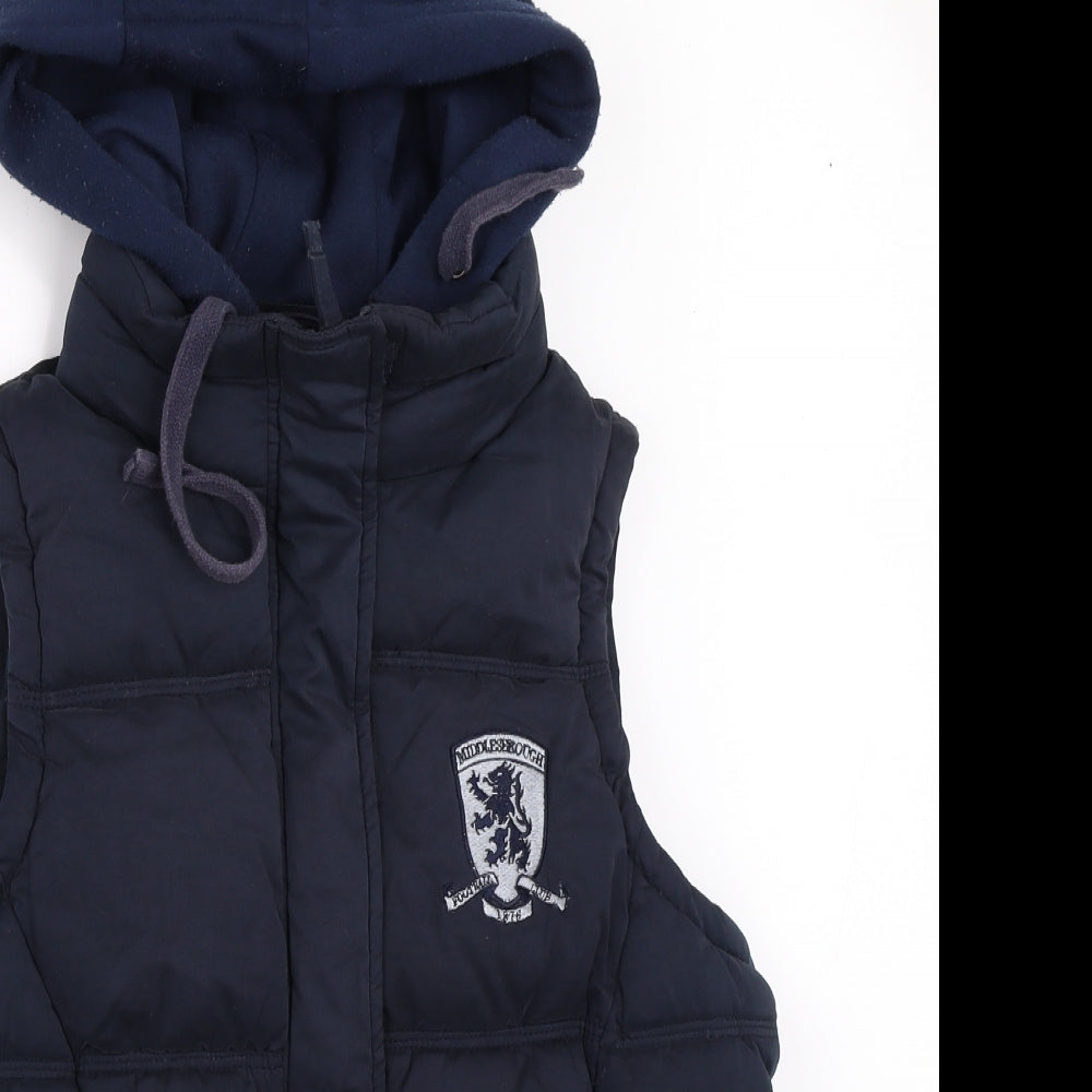Preworn Womens Blue   Gilet Coat Size 12  - Middlesbrough Football Club