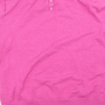 Womens UK Size 16 M&Co Pink Pullover Jumper