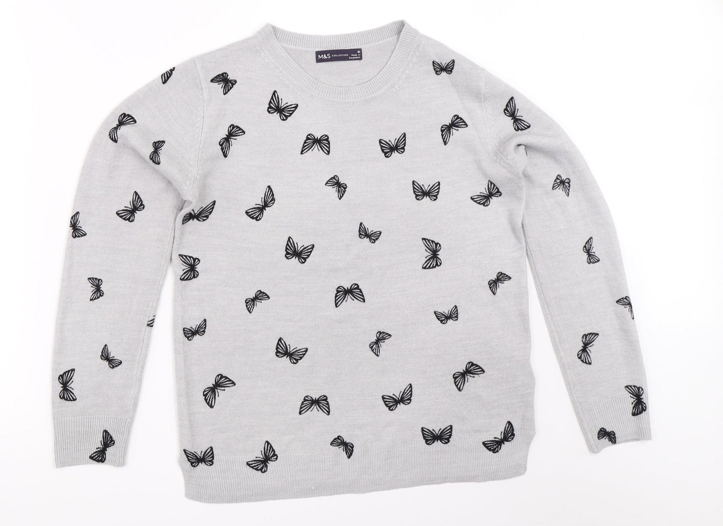 Womens UK Size 10 Marks and Spencer Grey Pullover Jumper