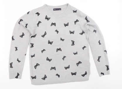 Womens UK Size 10 Marks and Spencer Grey Pullover Jumper