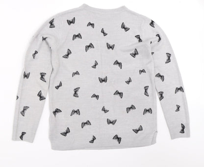 Womens UK Size 10 Marks and Spencer Grey Pullover Jumper