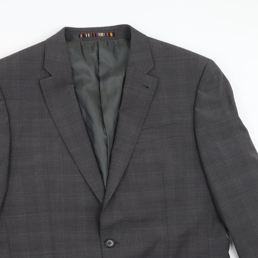 Mens UK Size 40 River Island Regular Grey Suit Jacket