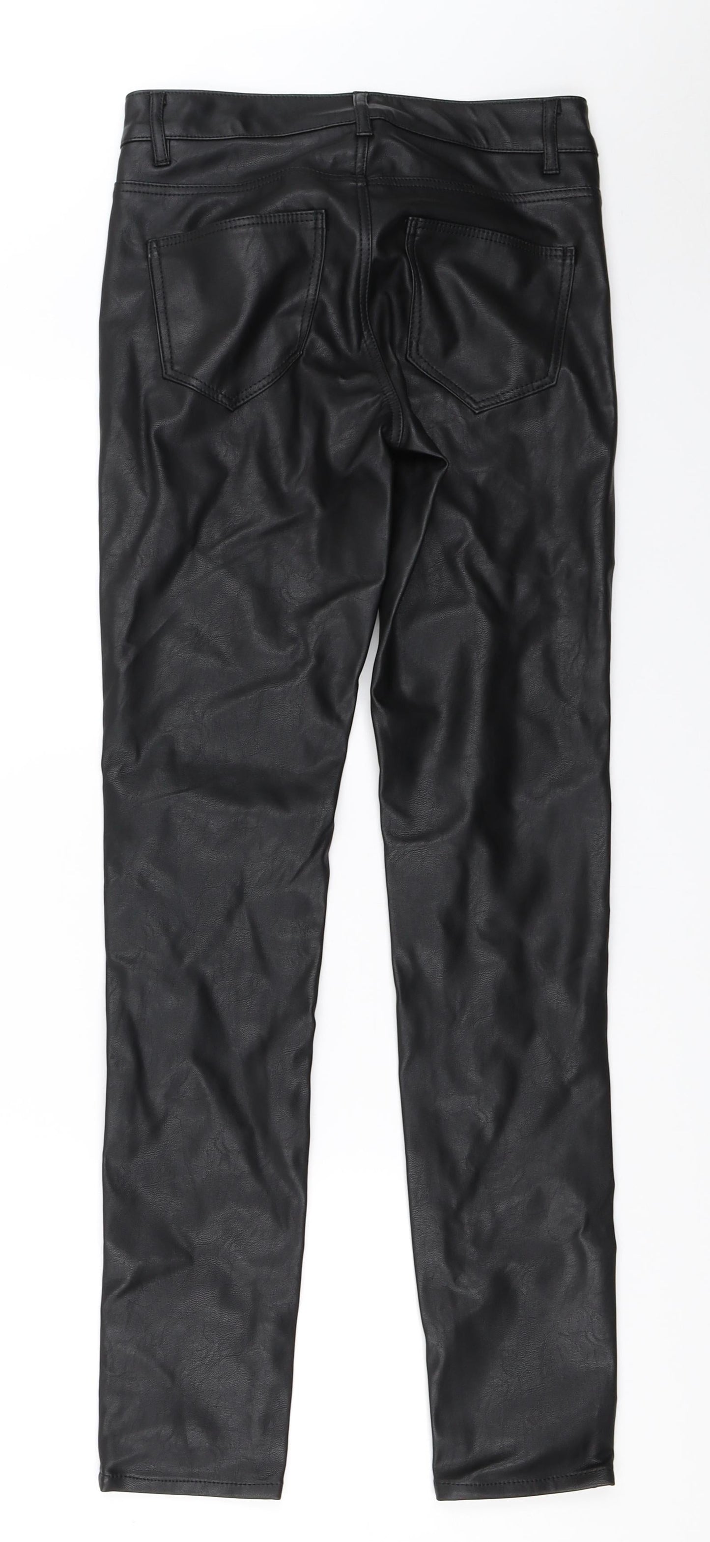Womens UK Size 34 H&M Regular Fit Capri Black Trousers