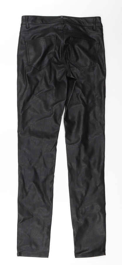 Womens UK Size 34 H&M Regular Fit Capri Black Trousers
