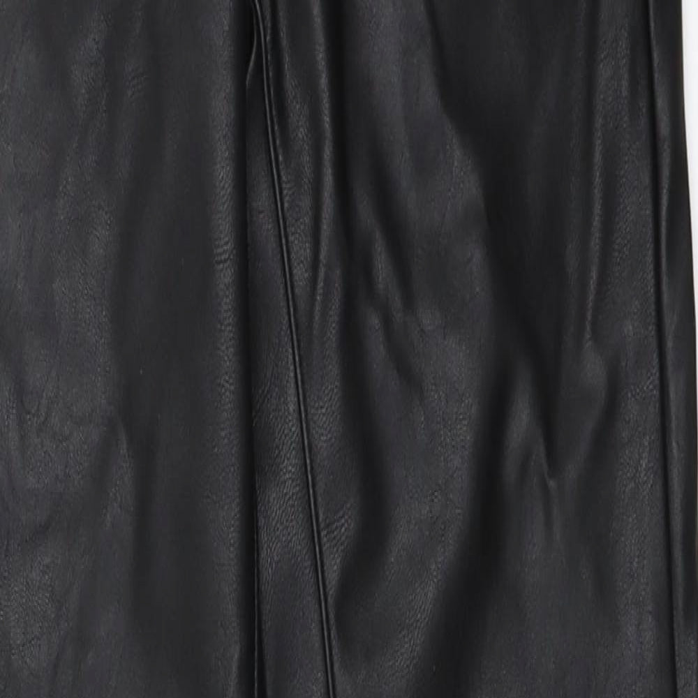 Womens UK Size 34 H&M Regular Fit Capri Black Trousers
