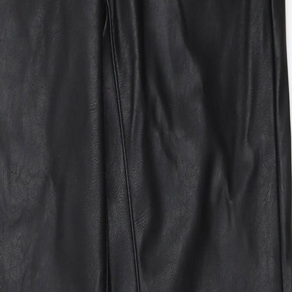 Womens UK Size 34 H&M Regular Fit Capri Black Trousers